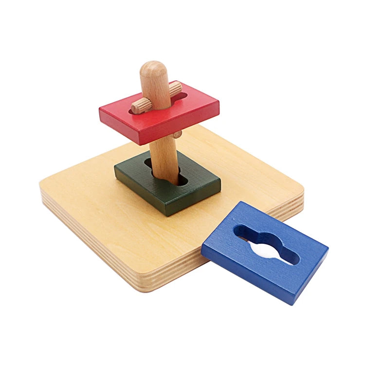 لعبة مونتيسوري خشبية – فرز وتركيب الأشكال للأطفال