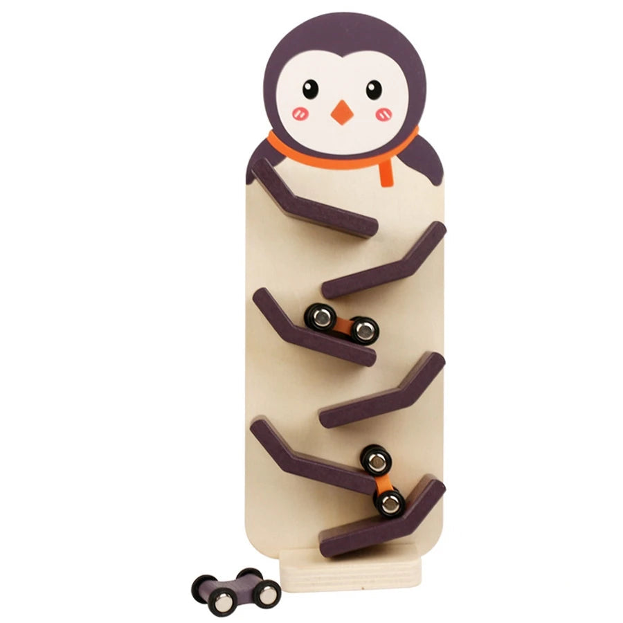 لعبة سباق السيارات الخشبية للأطفال