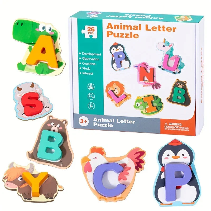 Wooden Alphabet Puzzle for Kids - Kid Zone