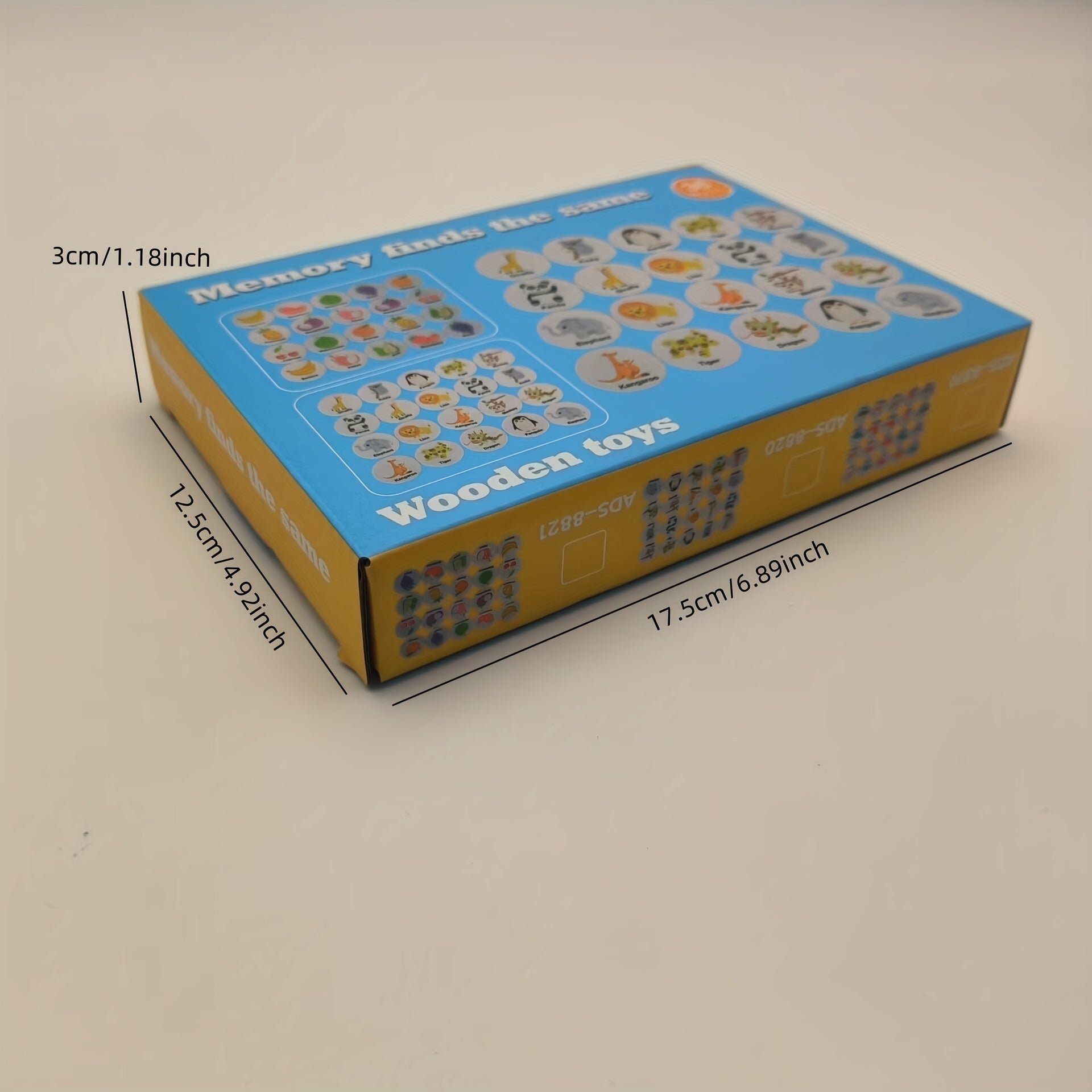 Montessori Wooden Memory Matching Game – Animals, Fruits & Dinosaurs Cards for Kids & Family - Kid Zone