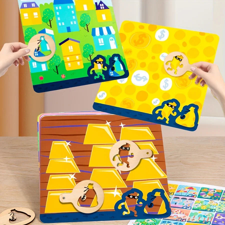 Kids Educational Story Cards – Police & Thief Adventure Puzzle Game - Kid Zone