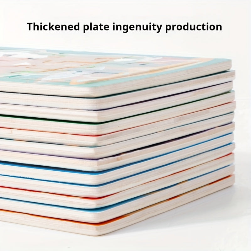 Cartoon Animal Puzzle Set – 12-Piece Early Learning Board - Kid Zone