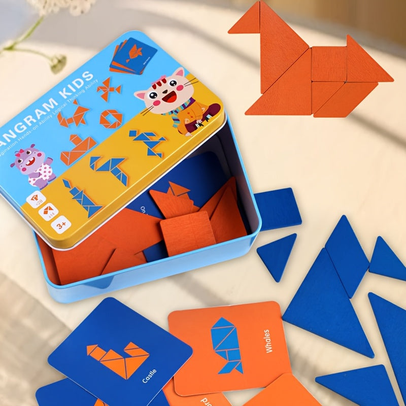 Wooden Geometric Star Puzzle for Kids – Creative Educational Toy - Kid Zone