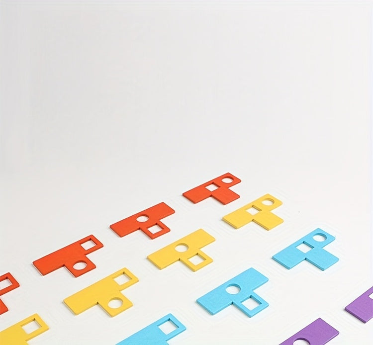 Wooden T-Puzzle Brain Teaser – 3D Logic Challenge for Kids & Adults - Kid Zone