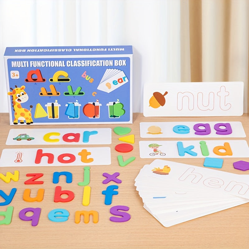 Interactive Wooden Word Sorting Board – Educational Matching Puzzle for Kids - Kid Zone