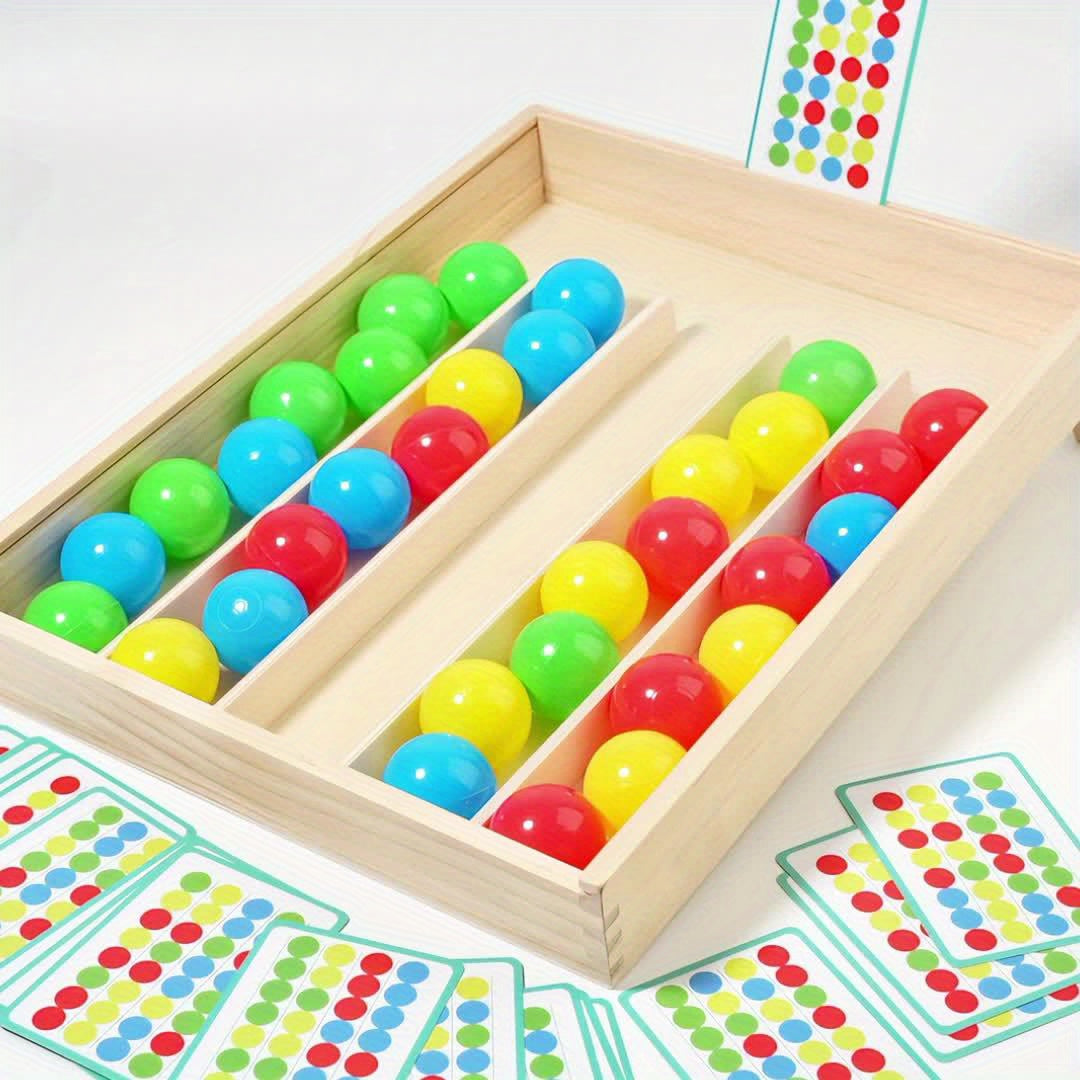 Wooden Color Puzzle Ball – Brain Teaser Toy for Kids, Focus & Logic Development - Kid Zone