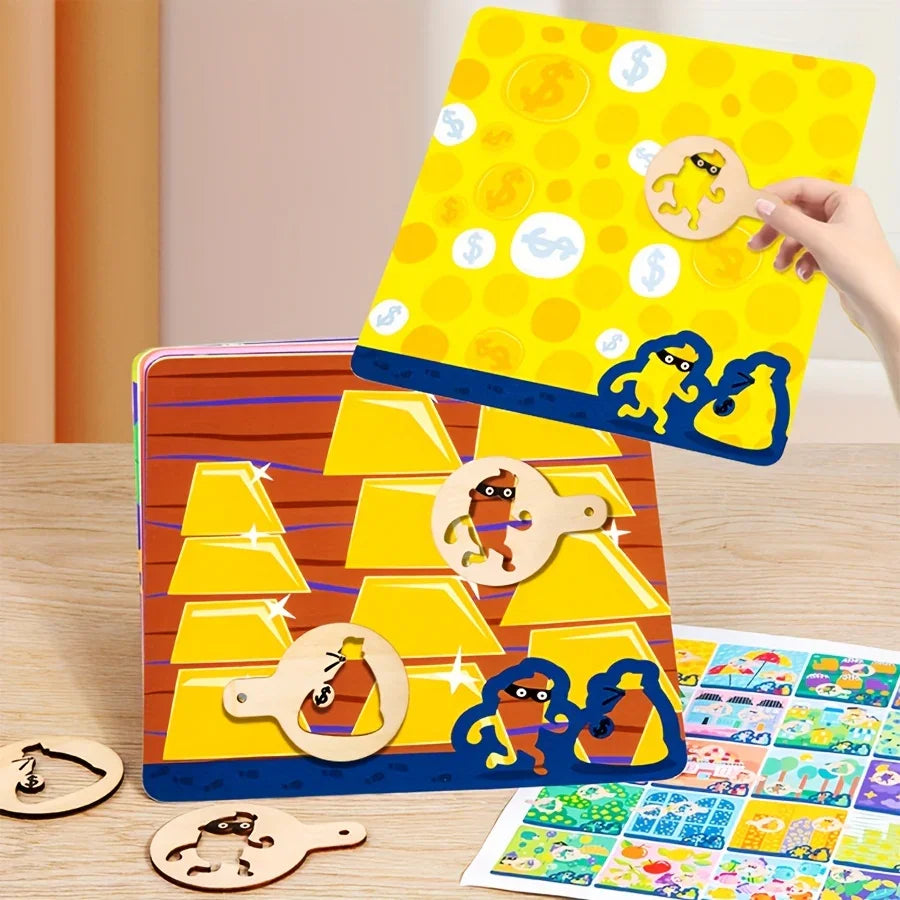 Kids Educational Story Cards – Police & Thief Adventure Puzzle Game - Kid Zone