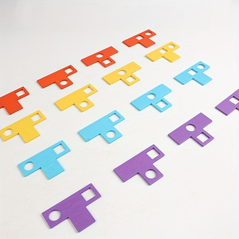 Wooden T-Puzzle Brain Teaser – 3D Logic Challenge for Kids & Adults - Kid Zone