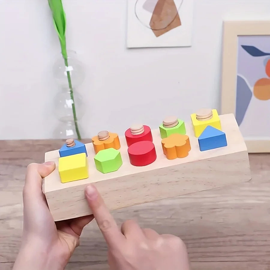 Wooden Educational Toy Board with Screws & Bolts – Hands-On Learning Puzzle for Kids - Kid Zone