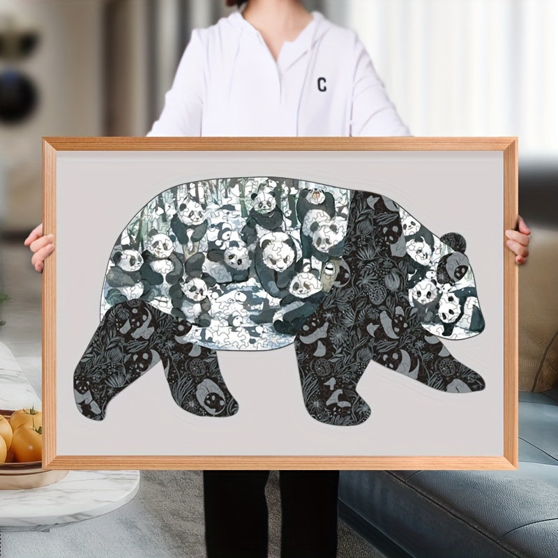 Wooden Panda Puzzle – 300 Pieces | Hidden Panda Challenge - Kid Zone