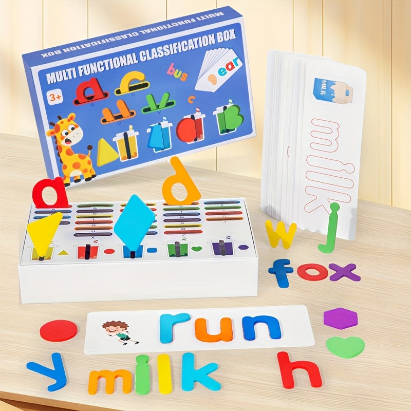 Interactive Wooden Word Sorting Board – Educational Matching Puzzle for Kids - Kid Zone