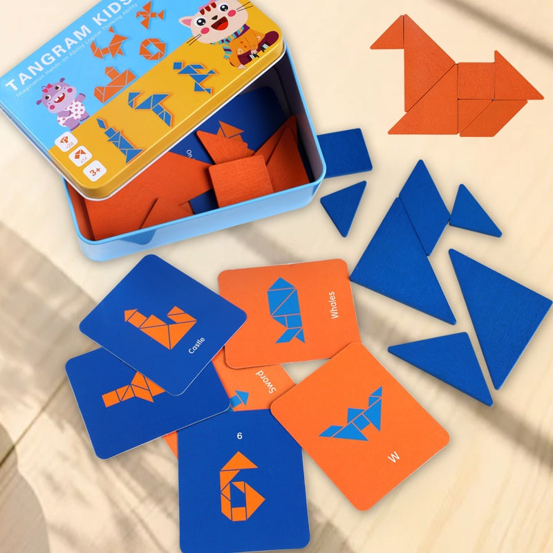 Wooden Geometric Star Puzzle for Kids – Creative Educational Toy - Kid Zone