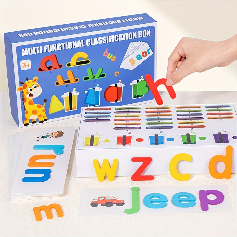 Interactive Wooden Word Sorting Board – Educational Matching Puzzle for Kids - Kid Zone
