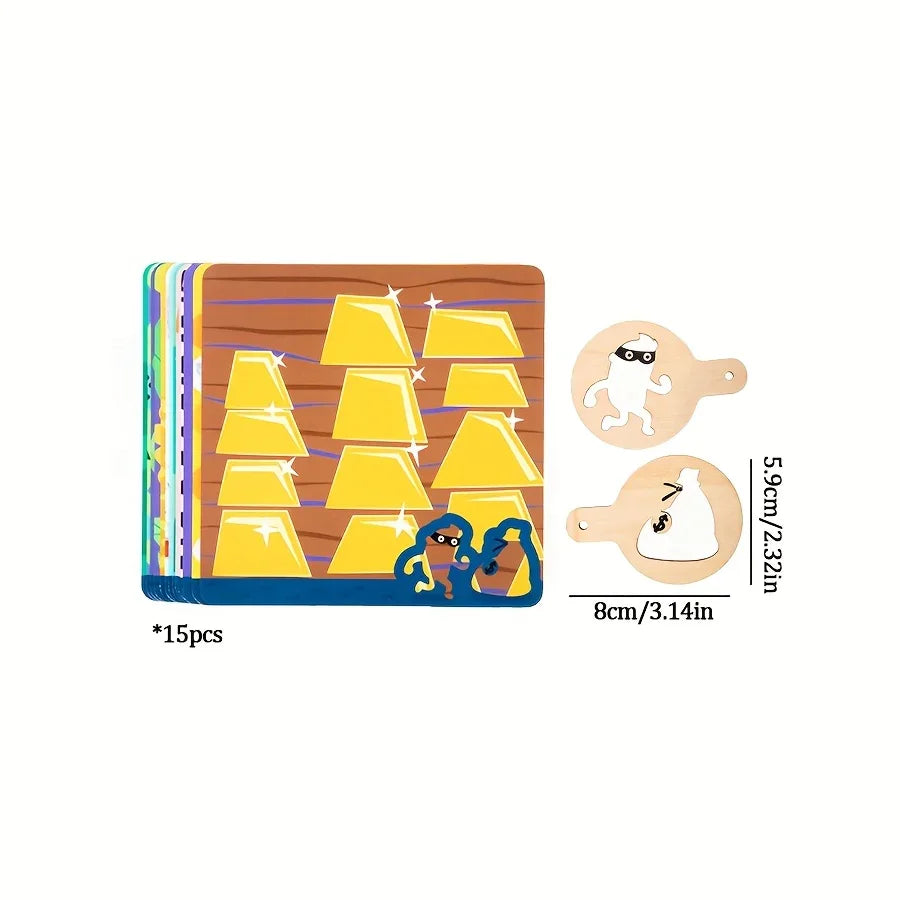 Kids Educational Story Cards – Police & Thief Adventure Puzzle Game - Kid Zone