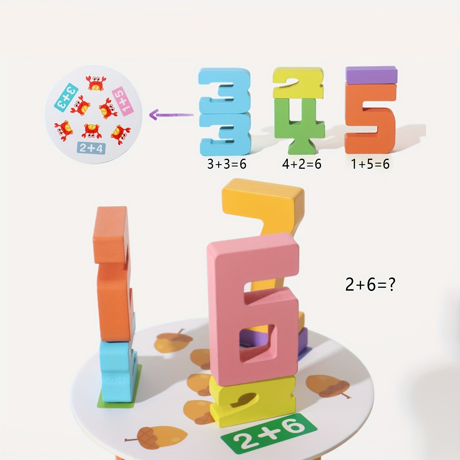 Creative Wooden Tower Building Blocks – 54 Colorful Pieces for Kids - Kid Zone