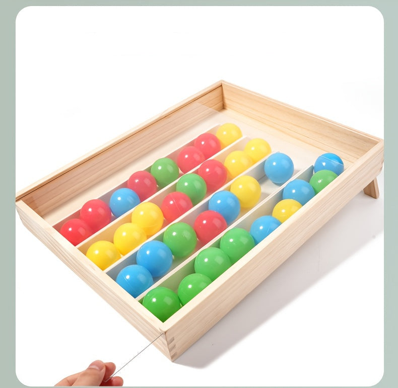 Wooden Color Puzzle Ball – Brain Teaser Toy for Kids, Focus & Logic Development - Kid Zone