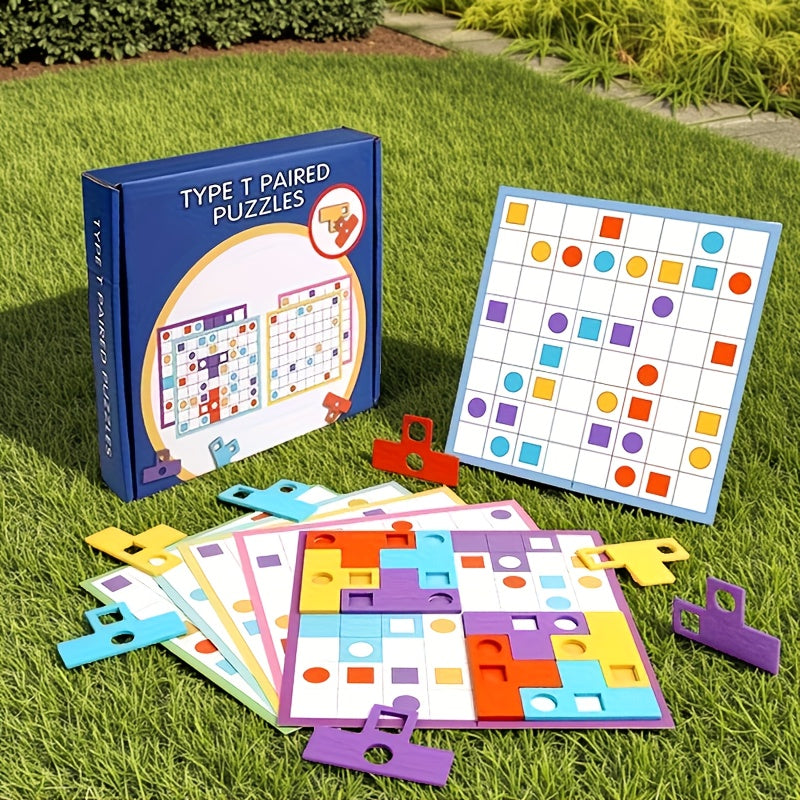 Wooden T-Puzzle Brain Teaser – 3D Logic Challenge for Kids & Adults - Kid Zone