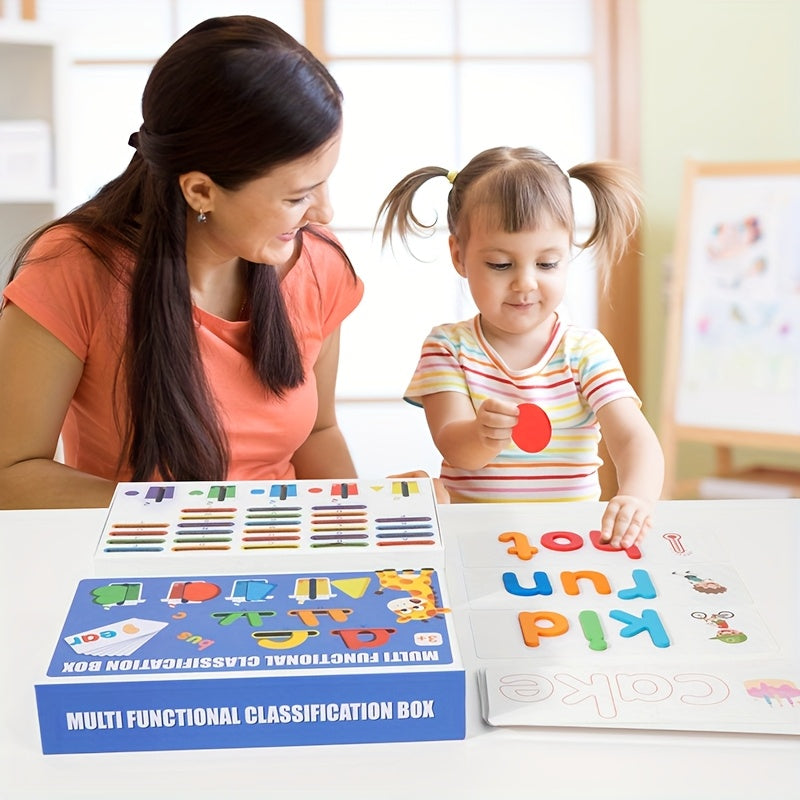 Interactive Wooden Word Sorting Board – Educational Matching Puzzle for Kids - Kid Zone