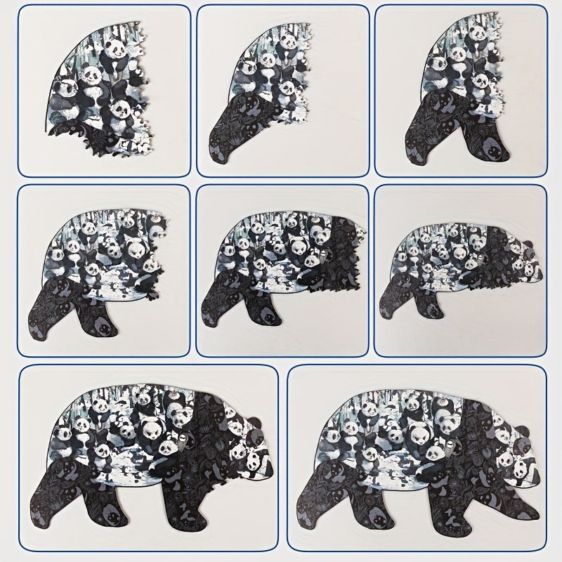 Wooden Panda Puzzle – 300 Pieces | Hidden Panda Challenge - Kid Zone