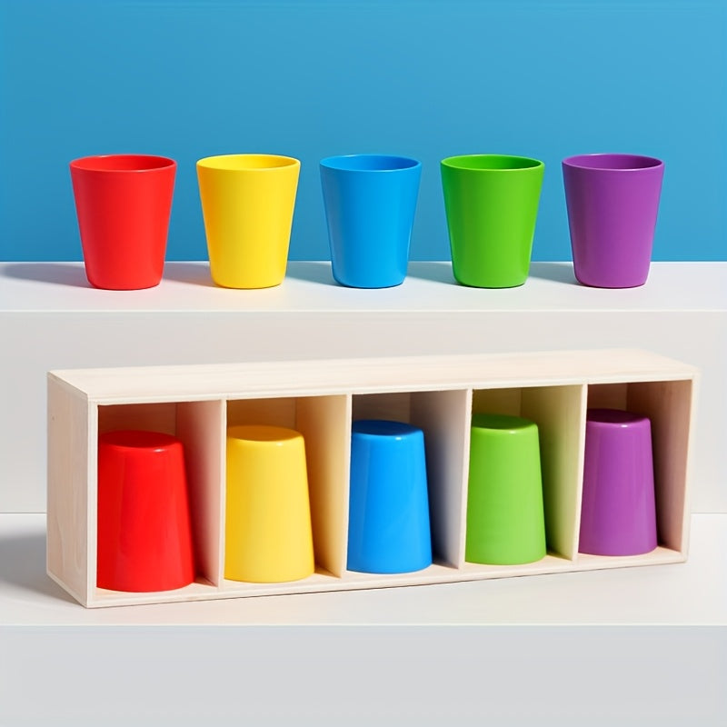 Montessori Memory Matching Game – Wooden Color-Cups Brain Training Toy - Kid Zone