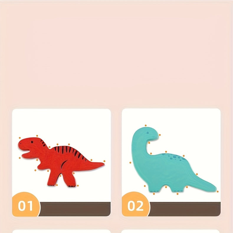 Colorful Dinosaur Stacking Game – Wooden Balance Challenge for Kids & Parents - Kid Zone