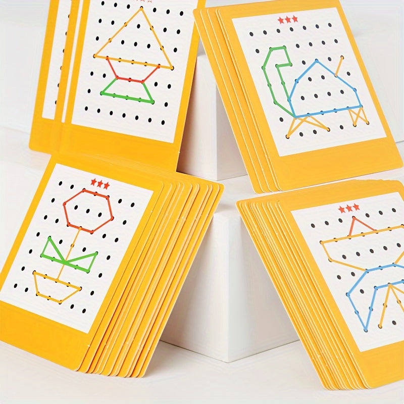 Wooden Geometric Shapes Board – Creative Logic Puzzle for Kids - Kid Zone