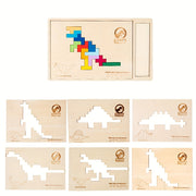 Educational Wooden Puzzle for Kids – Interlocking Building Pieces - Kid Zone