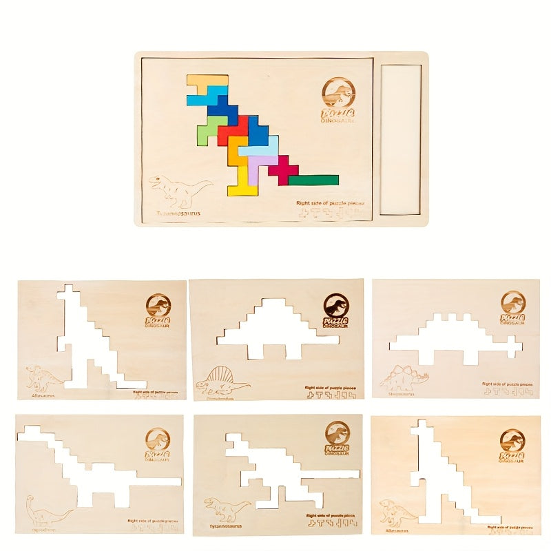 Educational Wooden Puzzle for Kids – Interlocking Building Pieces - Kid Zone