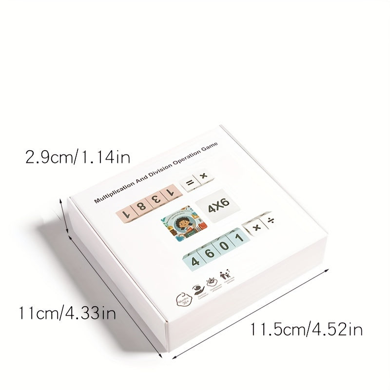 Montessori Wooden Math Cubes – Learning Blocks for Addition, Subtraction, Multiplication & Division - Kid Zone