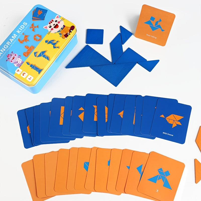 Wooden Geometric Star Puzzle for Kids – Creative Educational Toy - Kid Zone