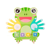 Kids Wooden Educational Frog Toy – Number Learning Puzzle for Toddlers - Kid Zone