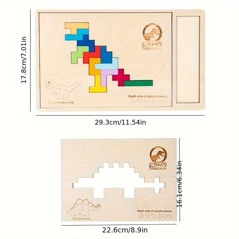 Educational Wooden Puzzle for Kids – Interlocking Building Pieces - Kid Zone