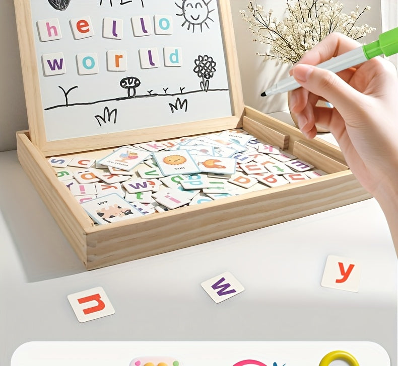 Montessori CVC Word Building Wooden Puzzle – Alphabet Learning & Early Spelling Toy - Kid Zone