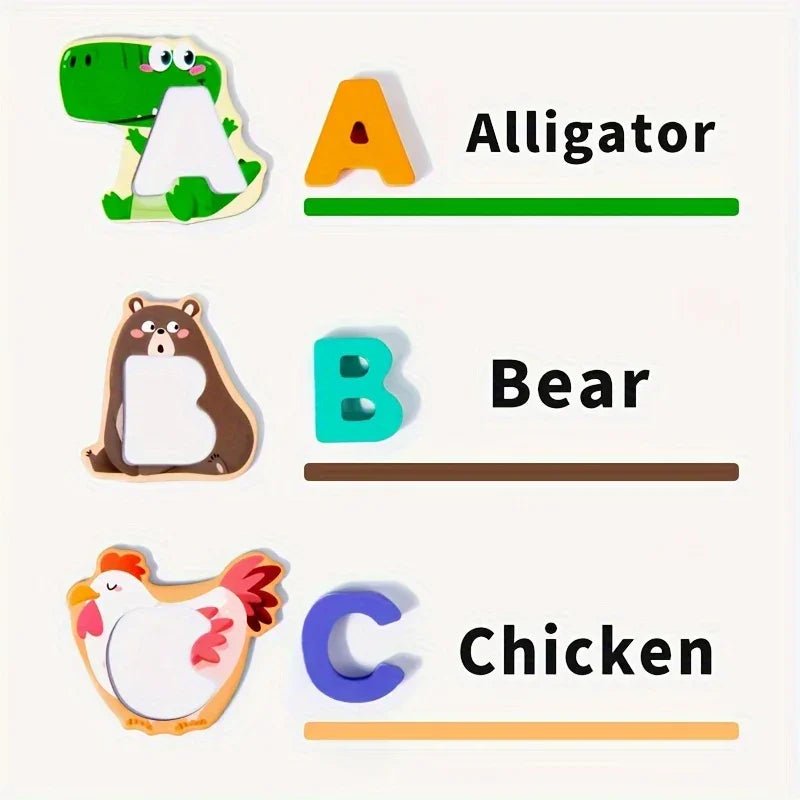 Wooden Alphabet Puzzle for Kids - Kid Zone
