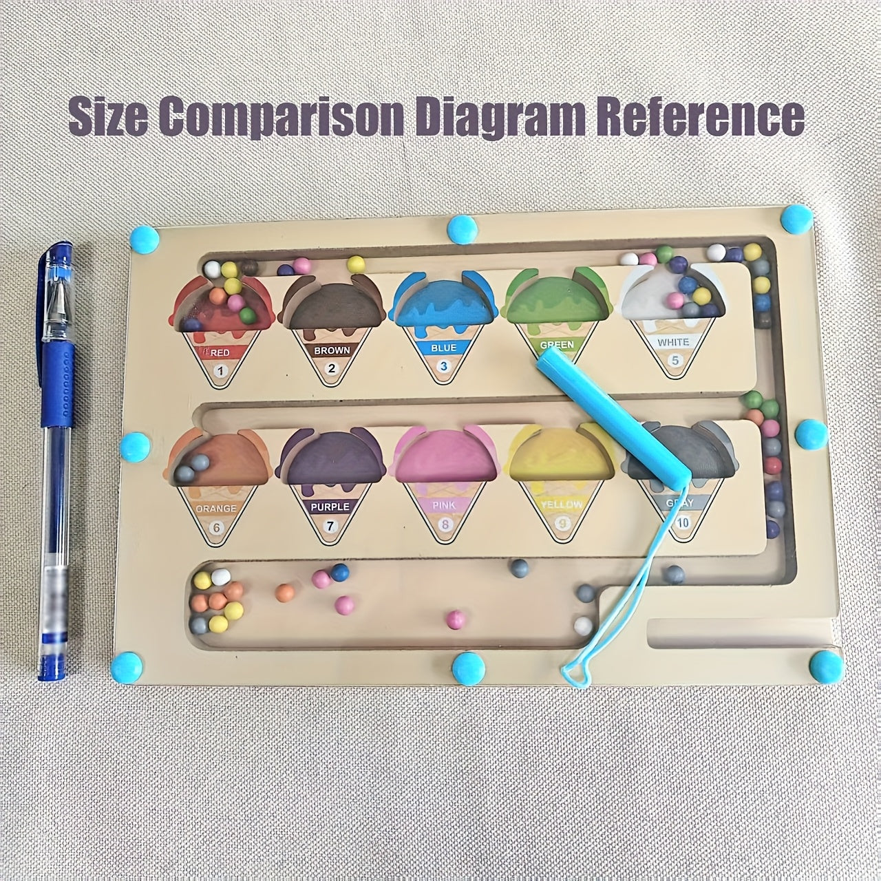 Wooden Color Sorting Maze – Interactive Educational Learning Board - Kid Zone