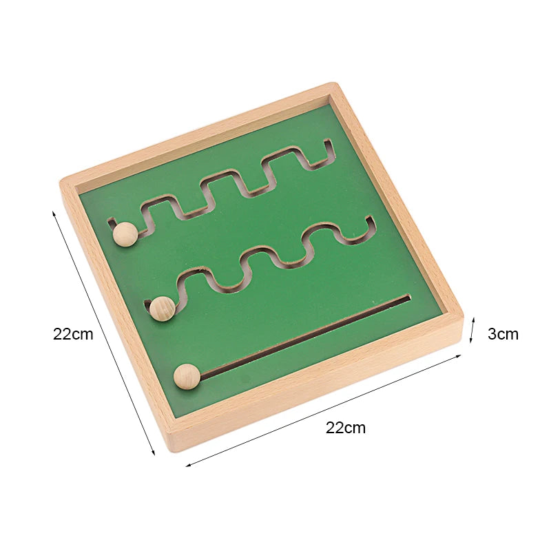 Montessori Shape Tracing Board – Wooden Educational Toy for Kids | Fine Motor Skills Learning Tool - Kid Zone