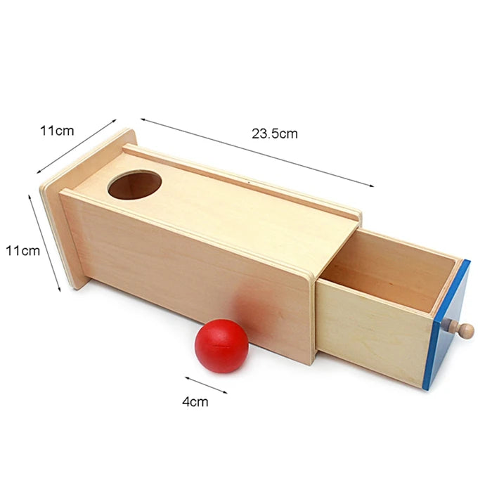 Montessori Sensory Imbucare Box – Wooden Early Learning Development Toy for Babies & Toddlers - Kid Zone