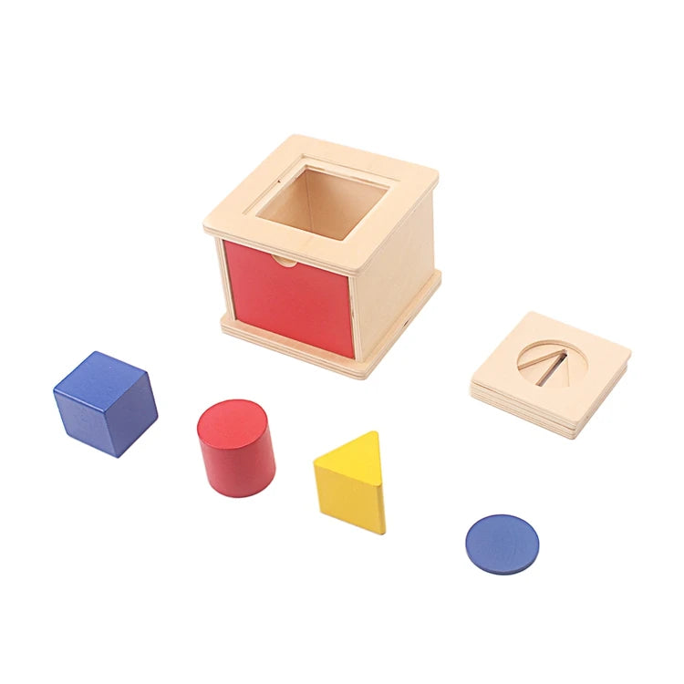 Montessori 4-in-1 Shape Sorting Imbucare Box – Wooden Early Learning Toy for Babies - Kid Zone