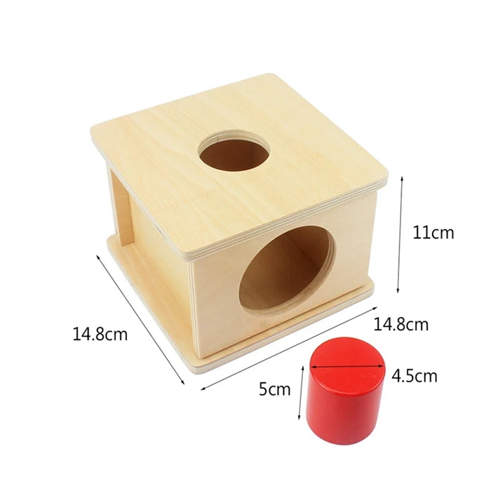Montessori Sensory Imbucare Box – Wooden Early Learning Development Toy for Babies & Toddlers - Kid Zone