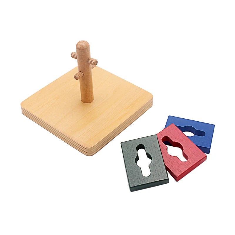 Montessori Wooden Shape Sorting & Twisting Toy – Early Learning Educational Toy for Toddlers - Kid Zone