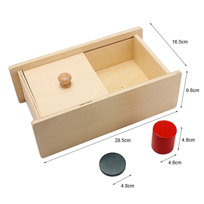 Montessori Sensory Imbucare Box – Wooden Early Learning Development Toy for Babies & Toddlers - Kid Zone