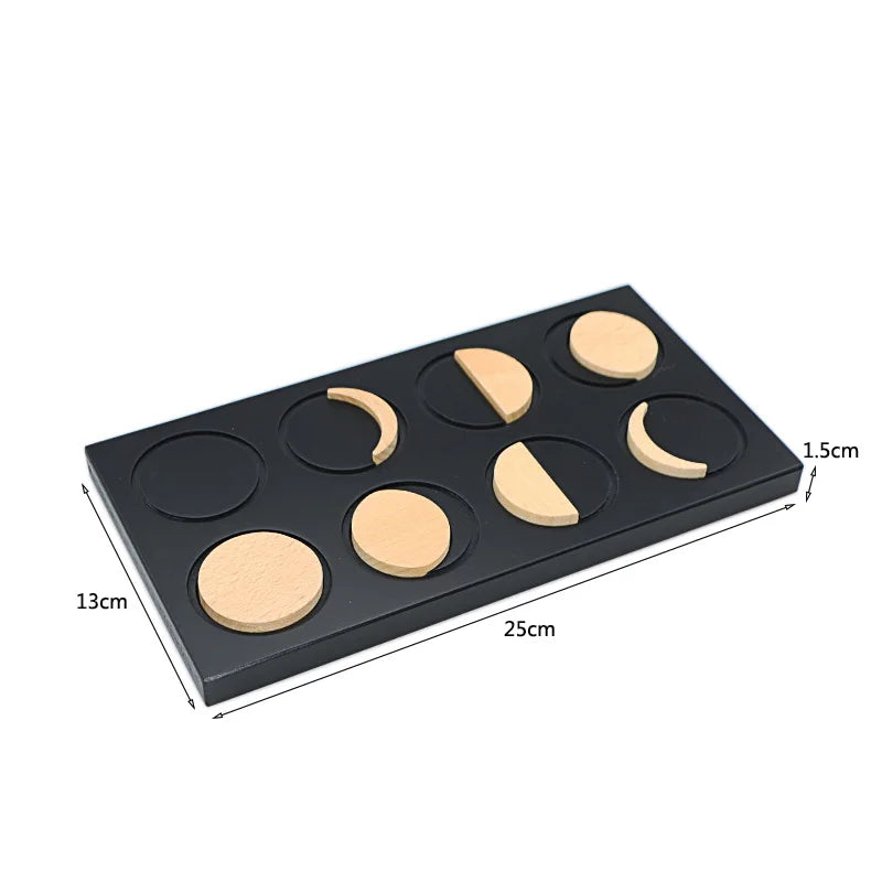Montessori Moon Phases Wooden Puzzle – Astronomy Learning Toy for Kids - Kid Zone