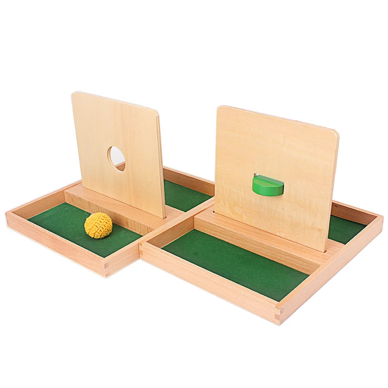 Montessori Sensory Imbucare Box – Wooden Early Learning Development Toy for Babies & Toddlers - Kid Zone
