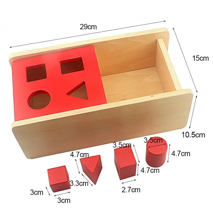 Montessori Sensory Imbucare Box – Wooden Early Learning Development Toy for Babies & Toddlers - Kid Zone
