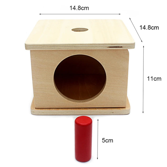 Montessori Sensory Imbucare Box – Wooden Early Learning Development Toy for Babies & Toddlers - Kid Zone