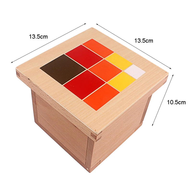 Montessori Tri-Color Cube Set – Wooden Cubes & Prisms in Storage Box (Math & Geometry Toy) - Kid Zone