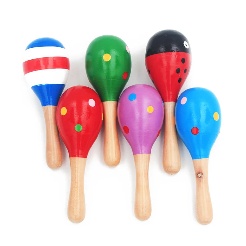 Wooden Baby Musical Rattle – Montessori Sensory Educational Toy for Infants - Kid Zone