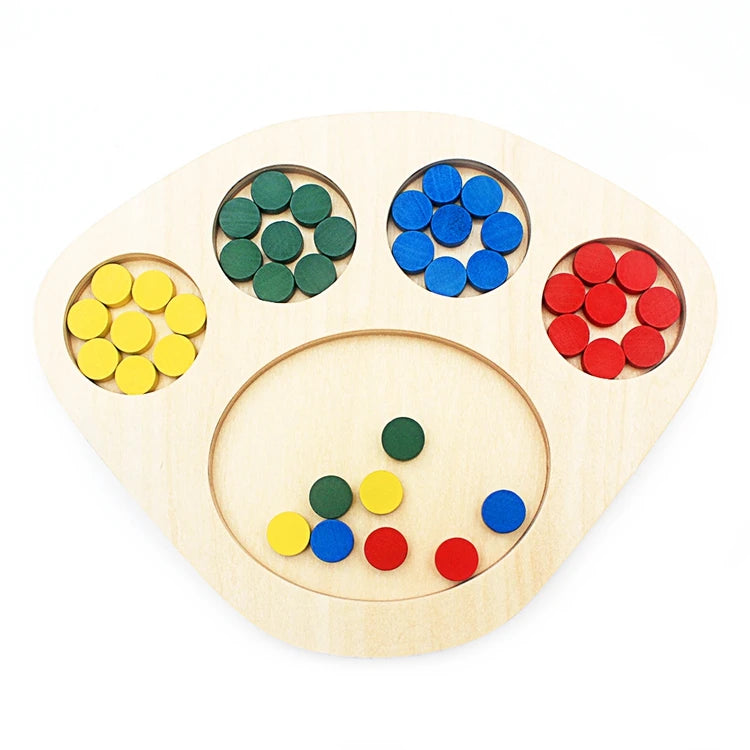 Montessori Wooden Color & Shape Sorting Board – Educational Learning Toy for Kids - Kid Zone