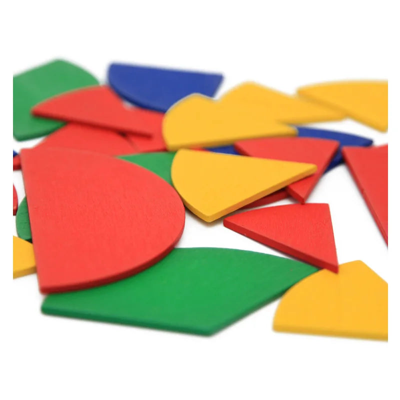 Montessori Wooden Fraction Circle Board – Educational Math Learning Toy for Kids - Kid Zone