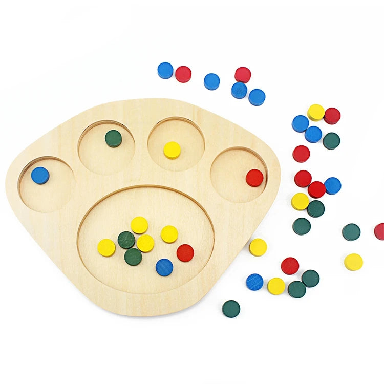 Montessori Wooden Color & Shape Sorting Board – Educational Learning Toy for Kids - Kid Zone